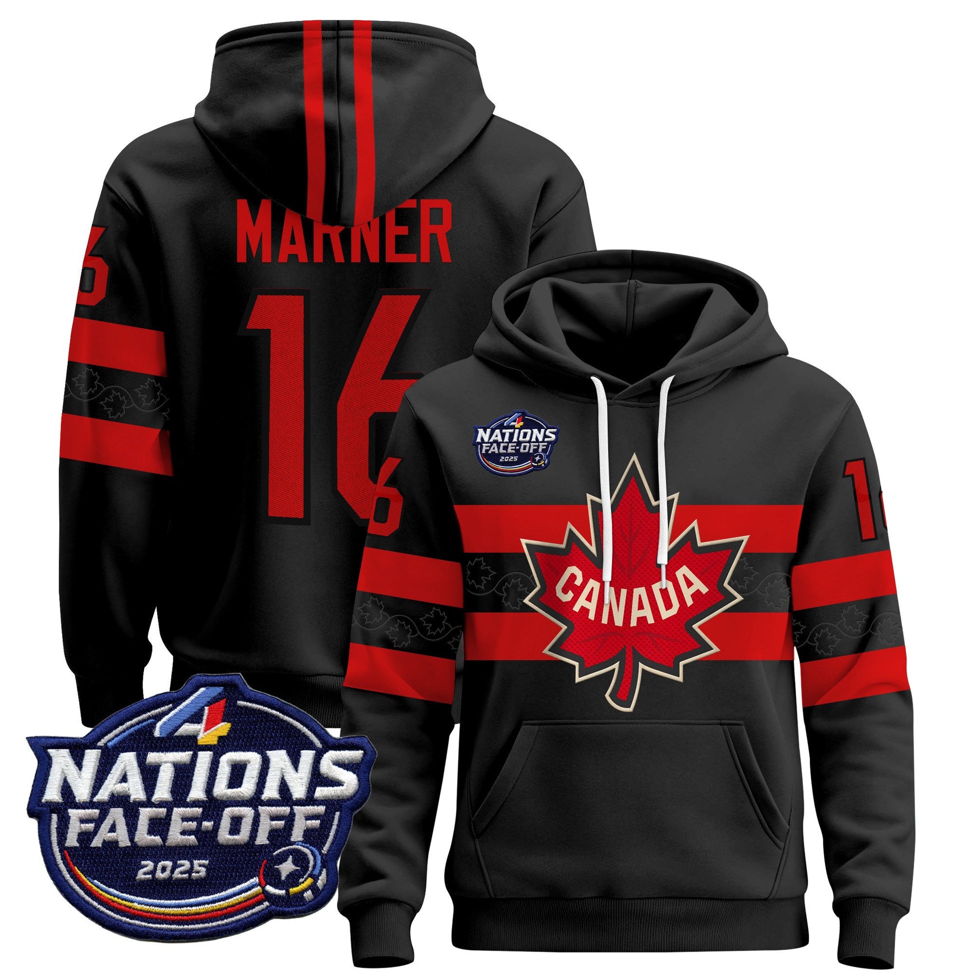 Men's Canada 4 Nations Face-Off 2025 Pullover Hoodie V2 - All Stitched