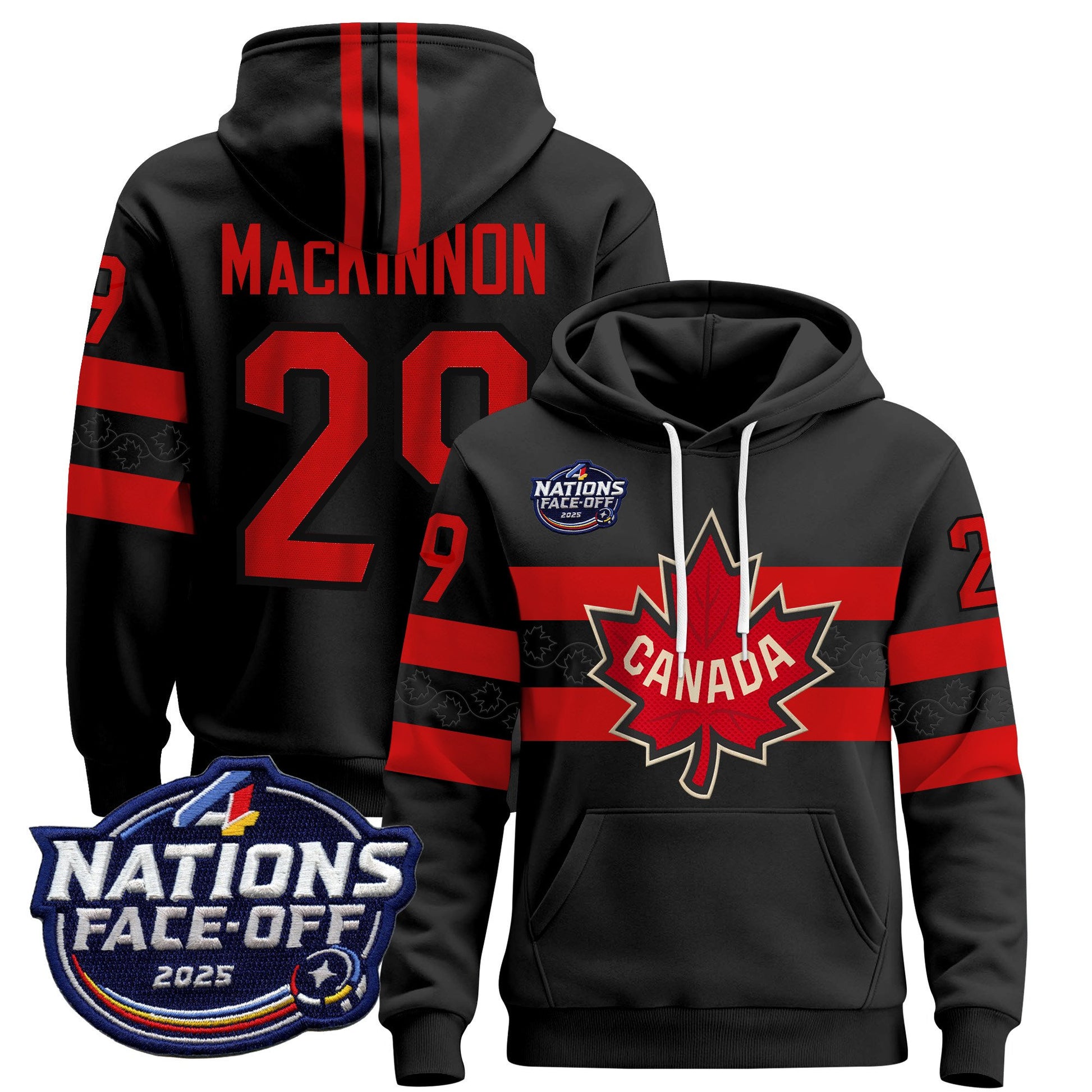 Men's Canada 4 Nations Face-Off 2025 Pullover Hoodie V2 - All Stitched