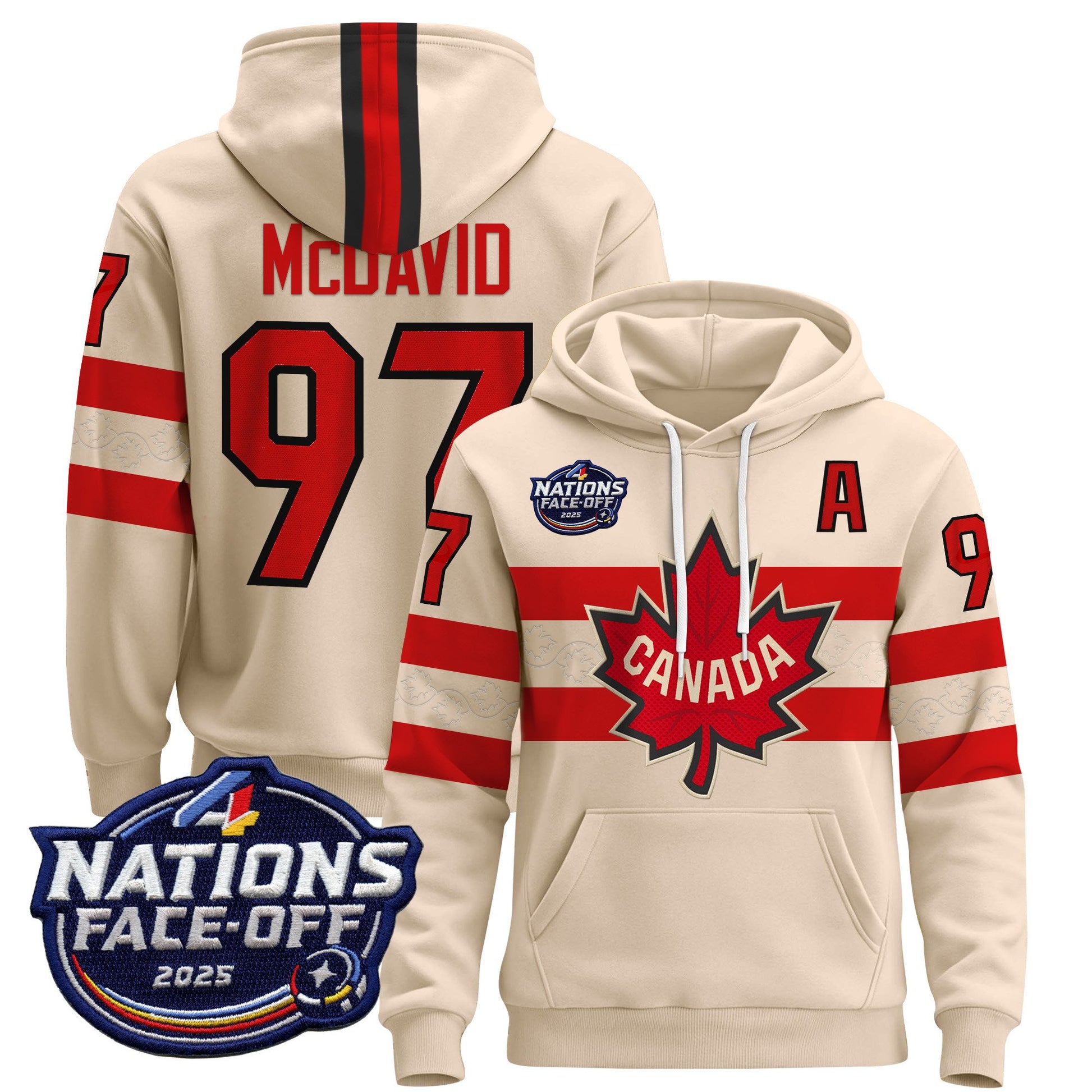 Men's Canada 4 Nations Face-Off 2025 Pullover Hoodie V2 - All Stitched