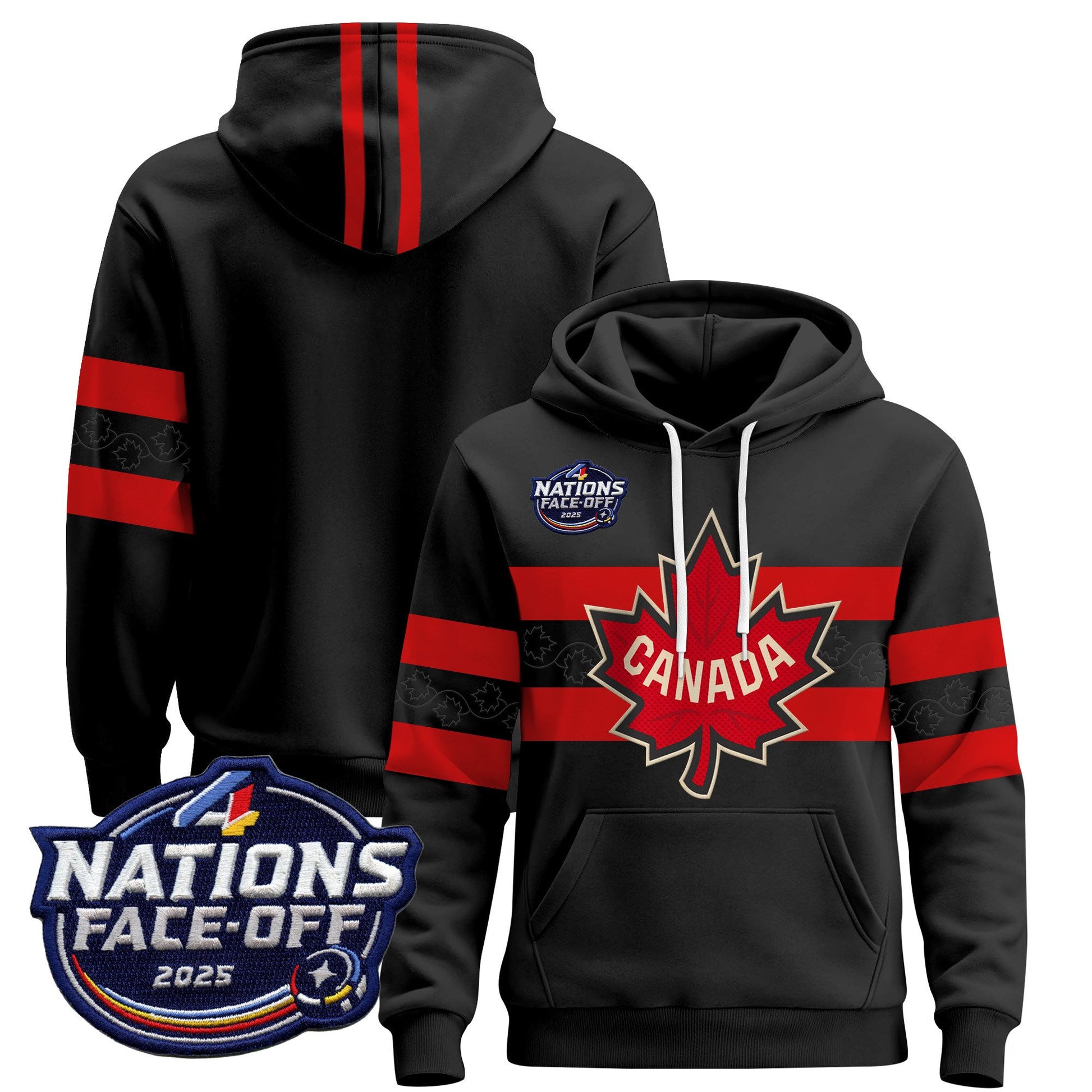 Men's Canada 4 Nations Face-Off 2025 Pullover Hoodie V2 - All Stitched
