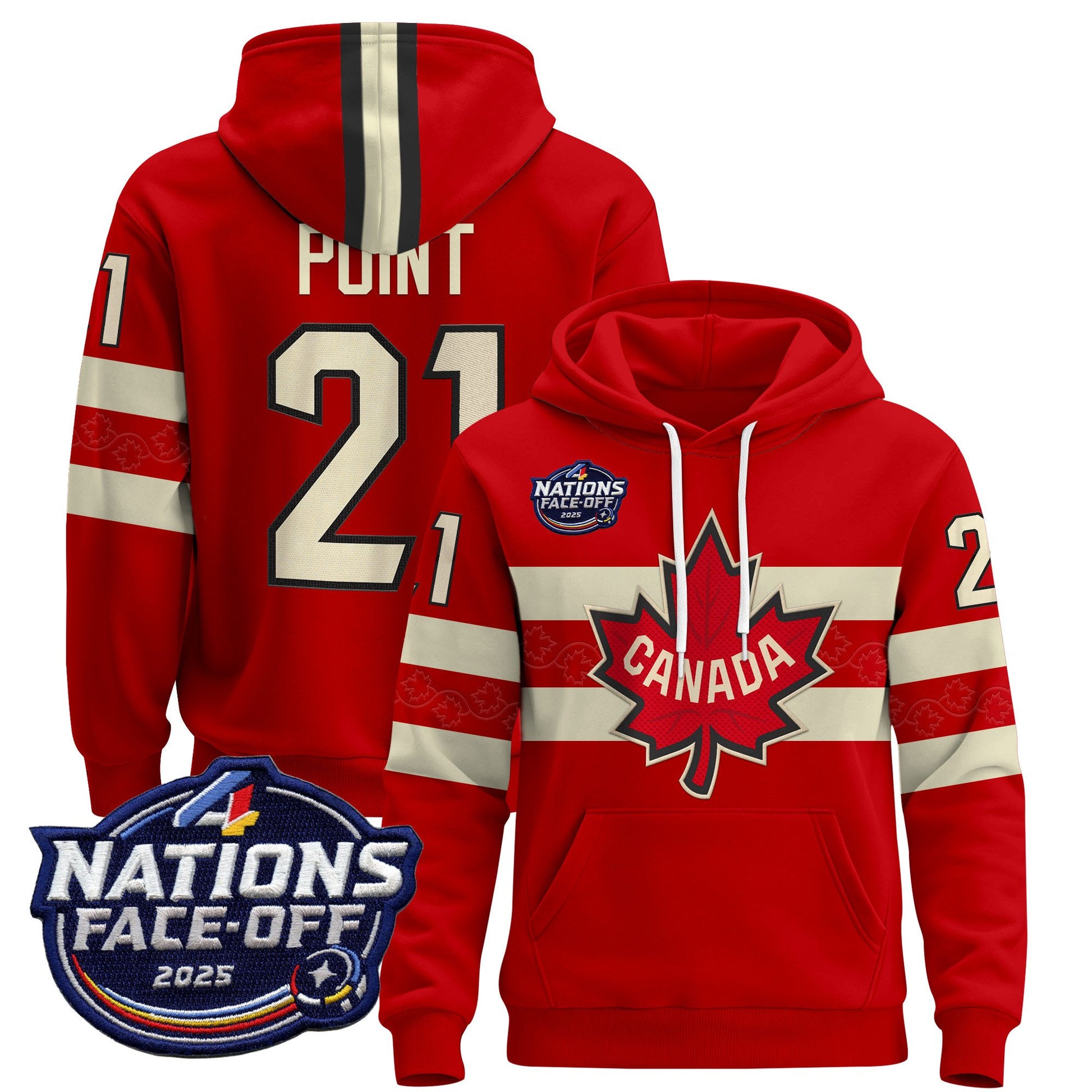 Men's Canada 4 Nations Face-Off 2025 Pullover Hoodie V2 - All Stitched