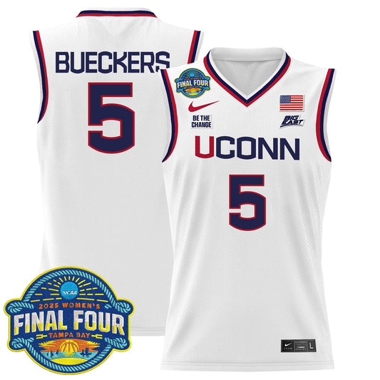 Men's Size - UConn Huskies 2025 Big Eat Women's Final Four Patch Lightweight Basketball Jersey - All Stitched