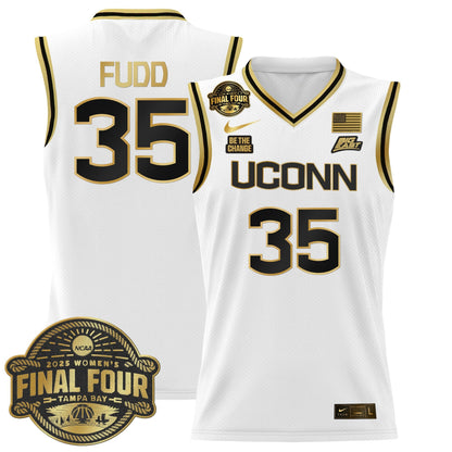 Men's Size - UConn Huskies 2025 Big Eat Women's Final Four Patch Lightweight Basketball Jersey - All Stitched