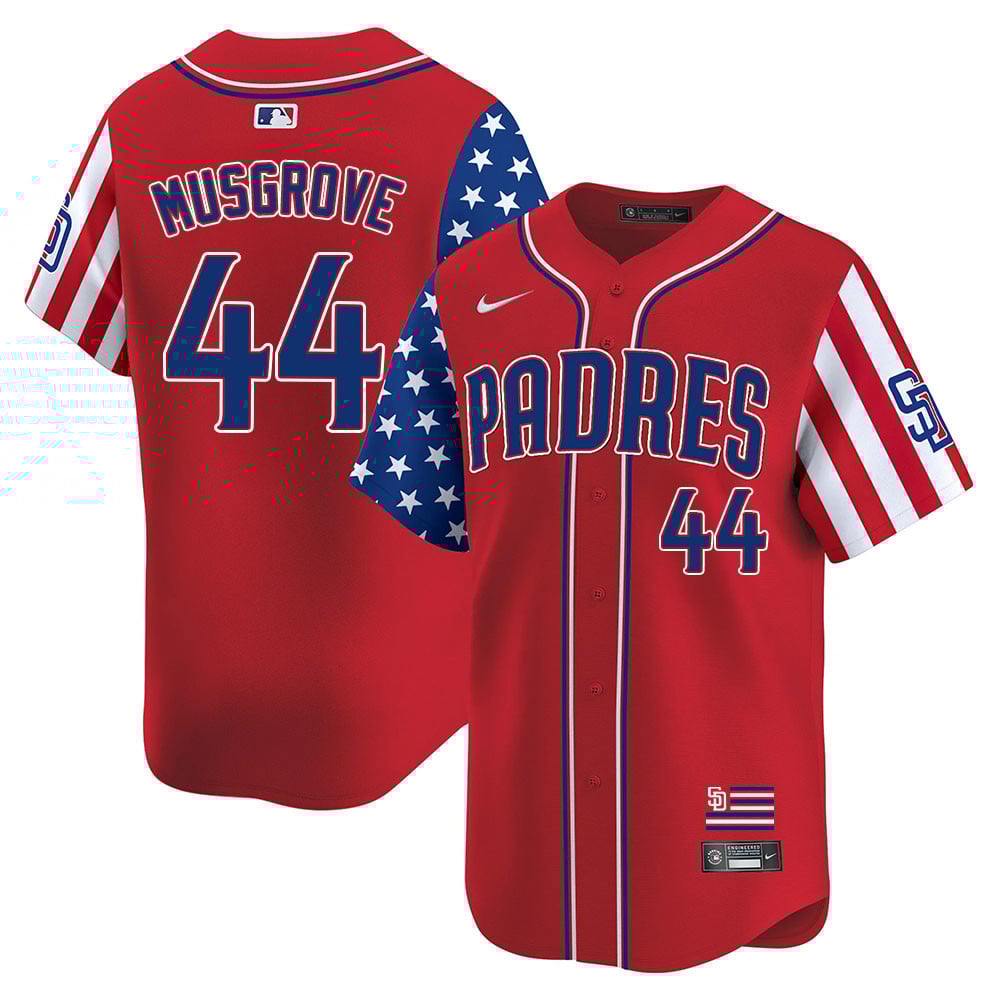 Men's San Diego Padres Independence Day Jersey - All Stitched