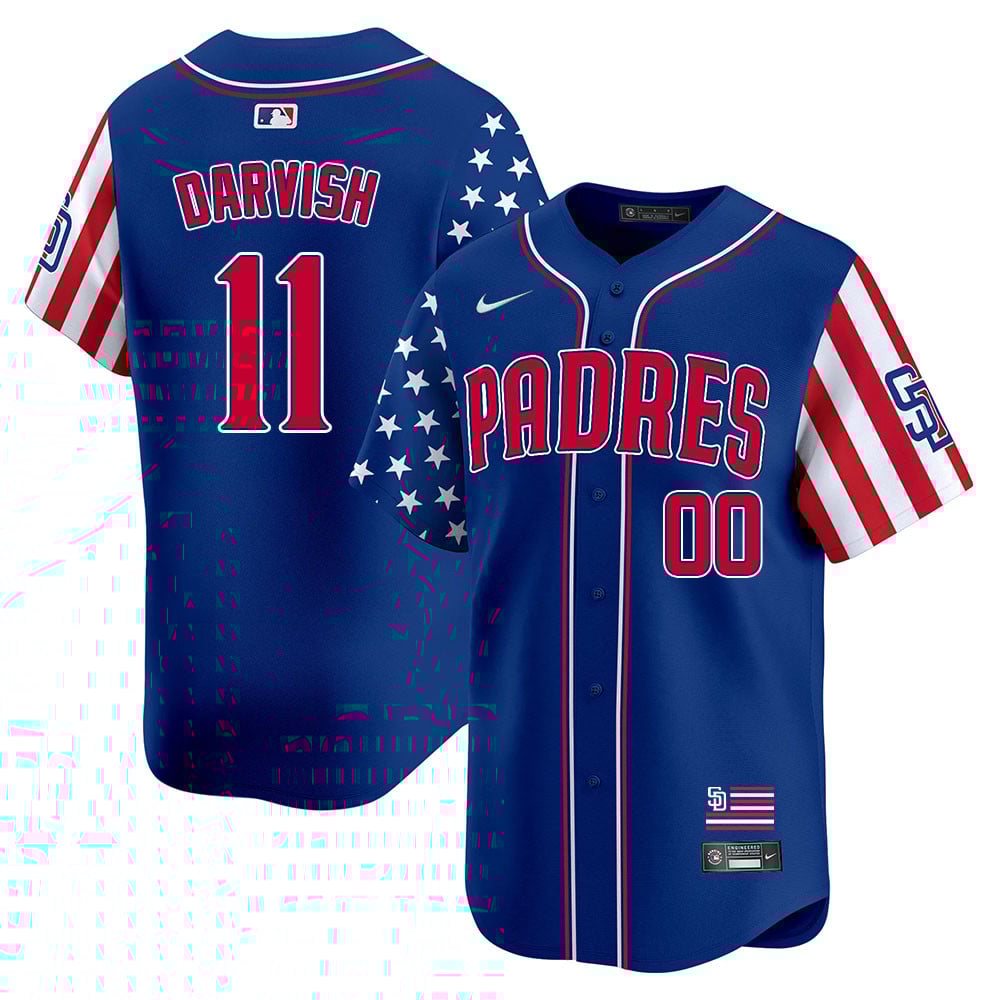 Men's San Diego Padres Independence Day Jersey - All Stitched