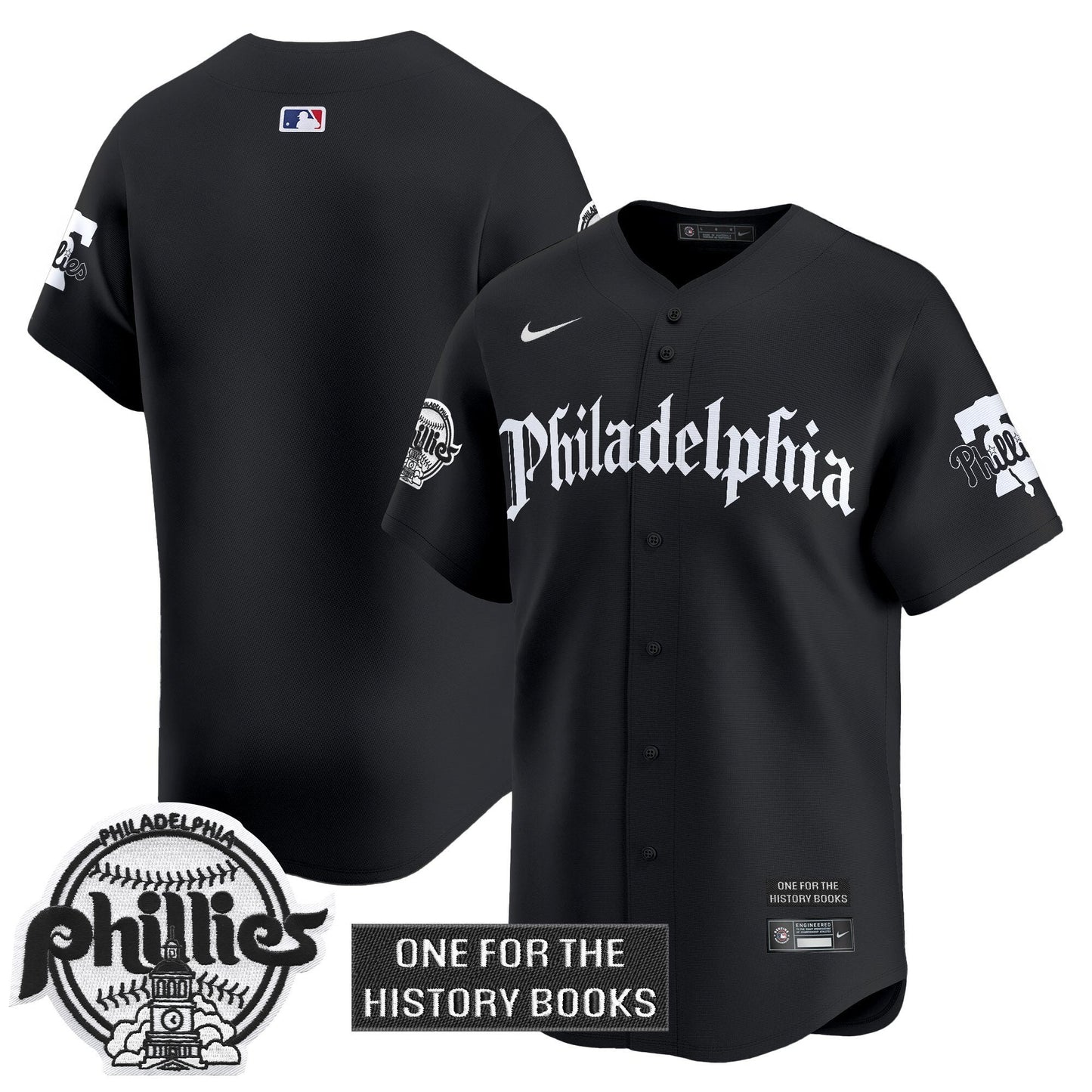 Men's Phillies 'Retro Newspaper Edition' Vapor Premier Limited Jersey - All Stitched