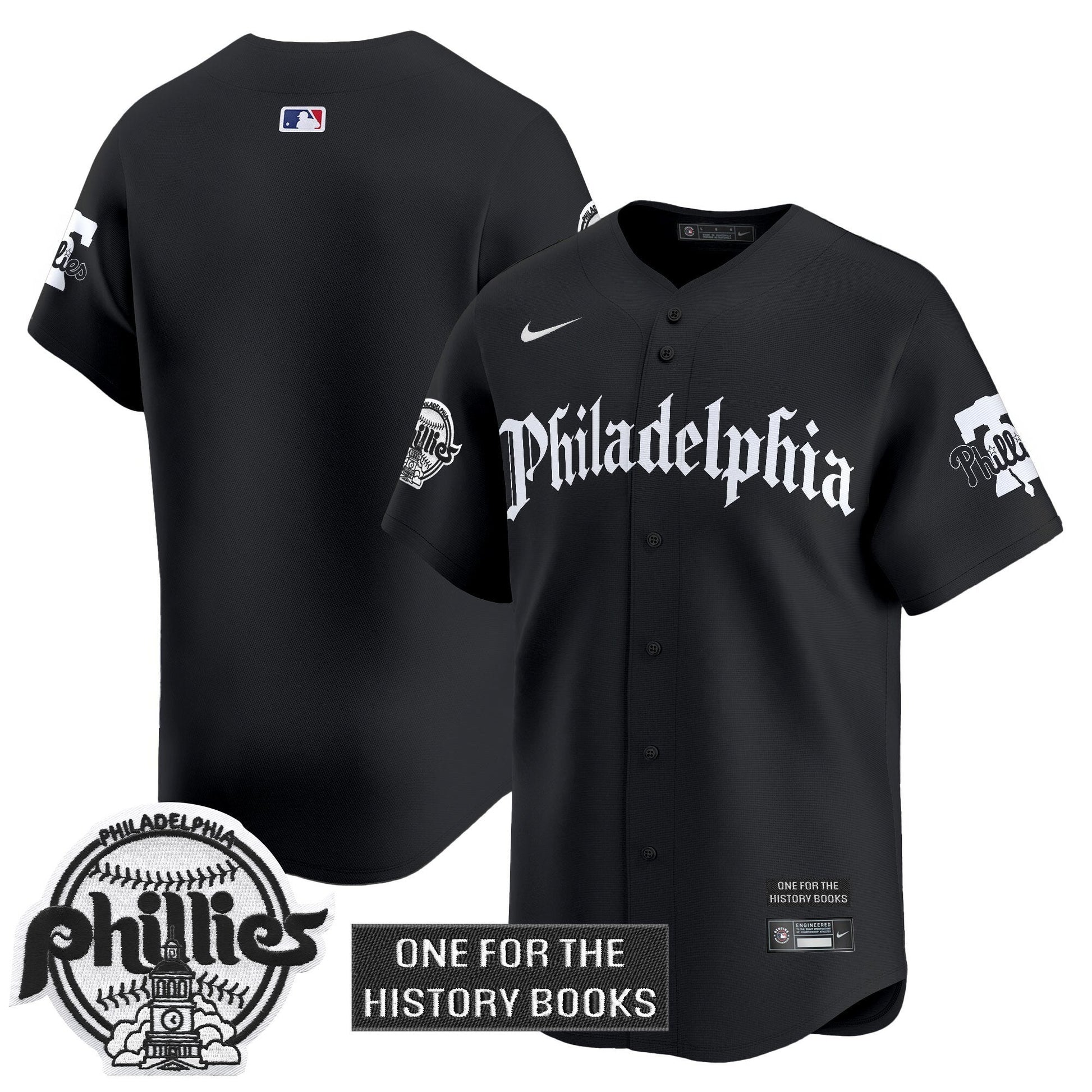 Men's Phillies 'Retro Newspaper Edition' Vapor Premier Limited Jersey - All Stitched