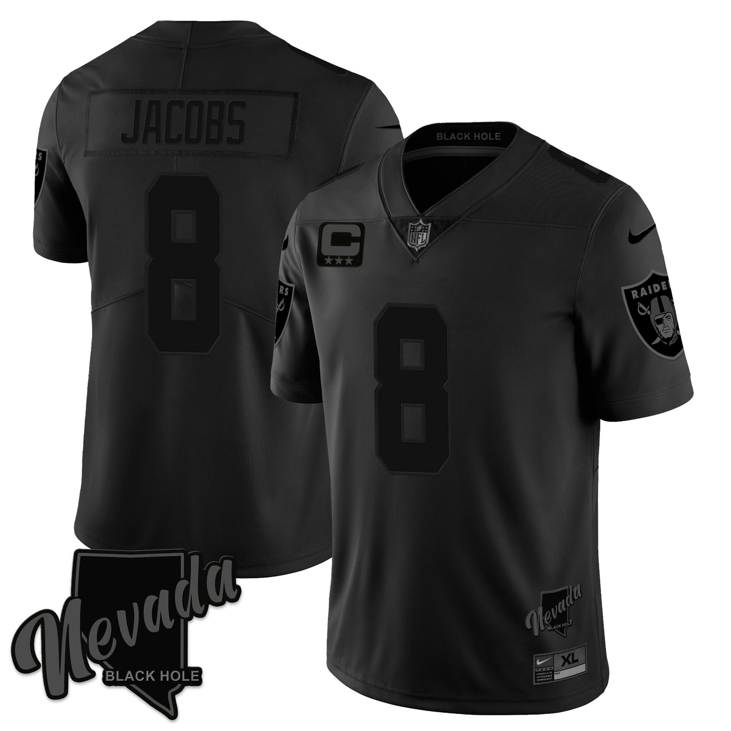 Raiders 2024 Vapor Limited Jersey TLA - Black Hold - All Stitched