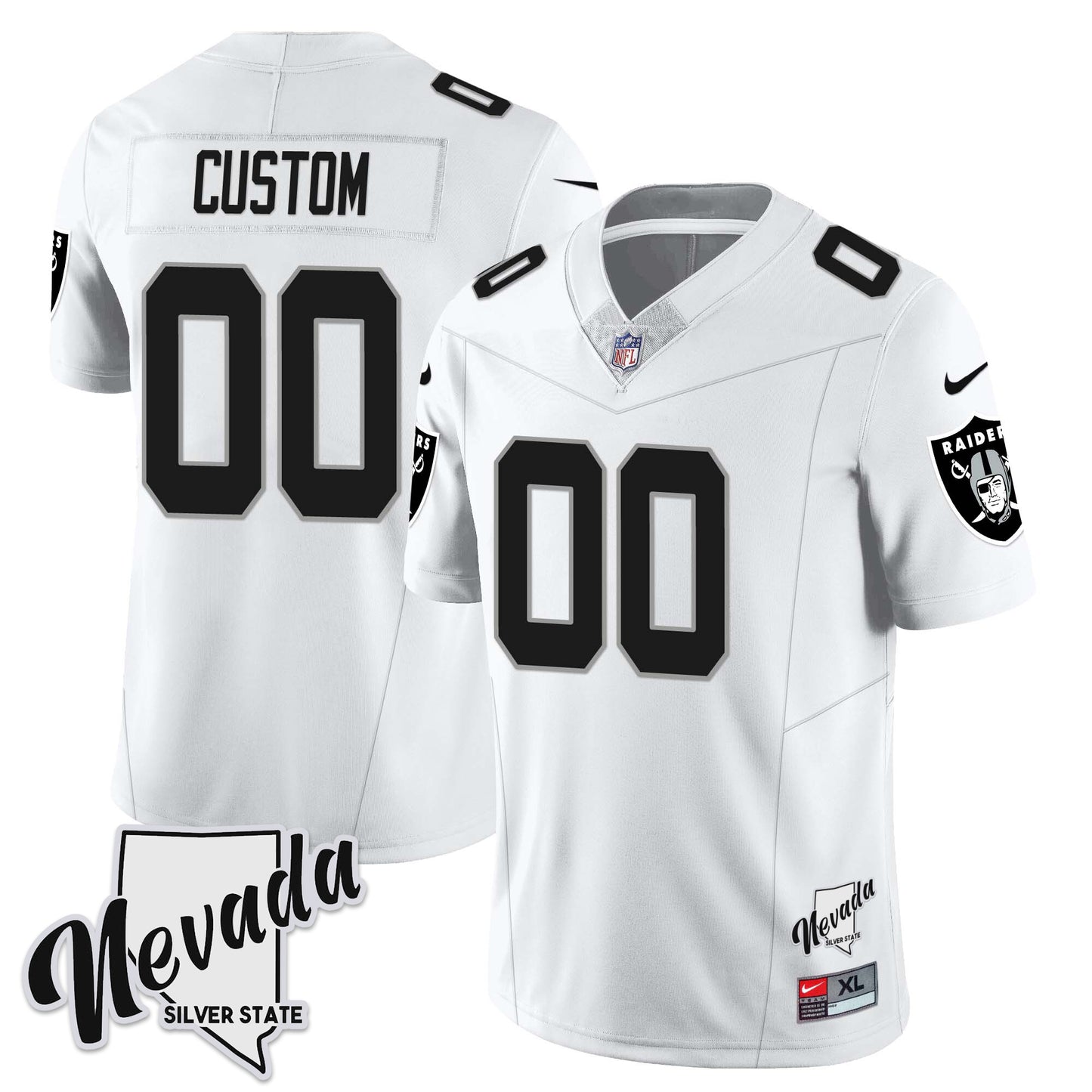 Raiders 2024 Vapor Limited Custom Jersey TLA - Nevada Silver State - All Stitched