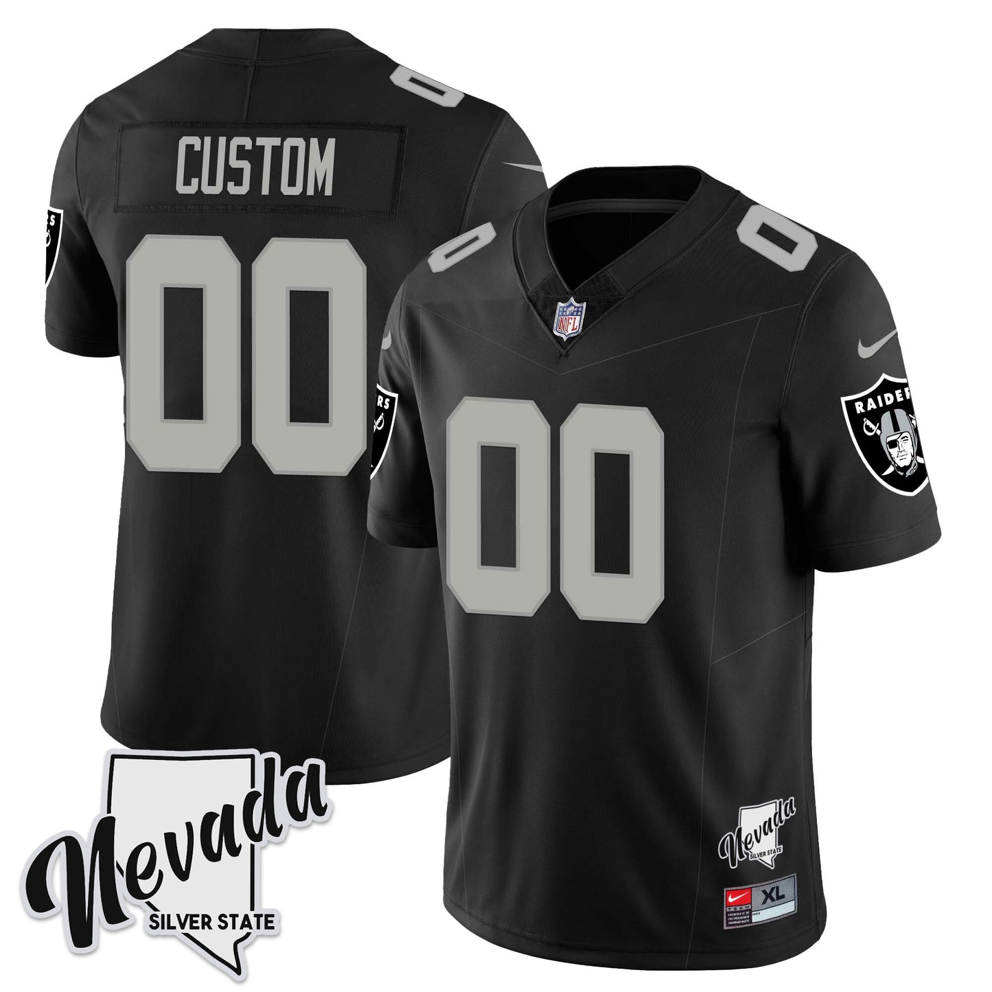 Raiders 2024 Vapor Limited Custom Jersey TLA - Nevada Silver State - All Stitched