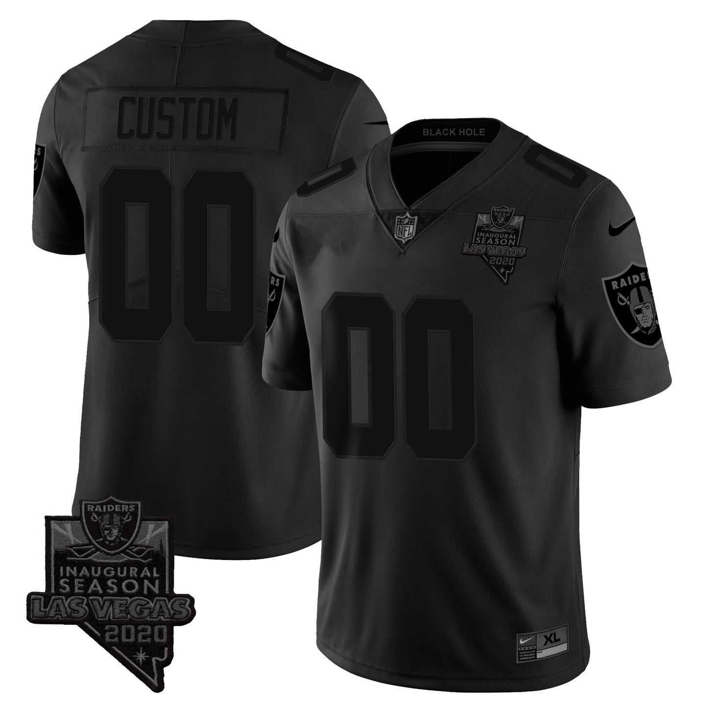 Raiders 2024 Vapor Limited Custom Jersey TLA - Black Hold - All Stitched