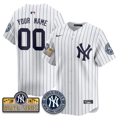 New York Yankees World Series Custom Jersey - All Stitched