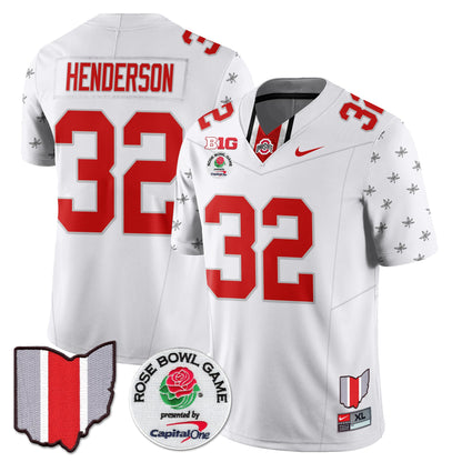 Ohio State Buckeyes 2024 Rose Bowl Vapor Limited Jersey - All Stitched
