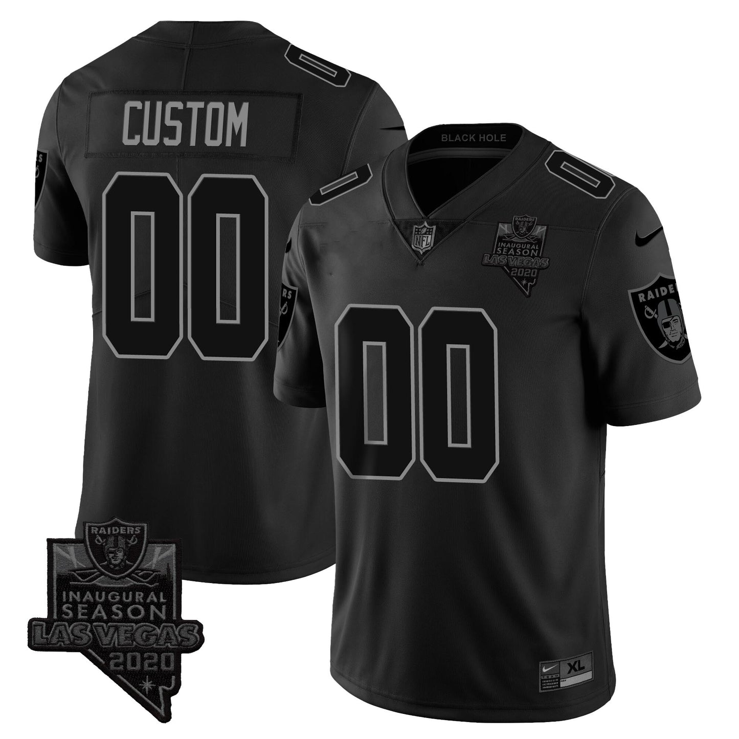 Raiders 2024 Vapor Limited Custom Jersey TLA - Black Hold - All Stitched