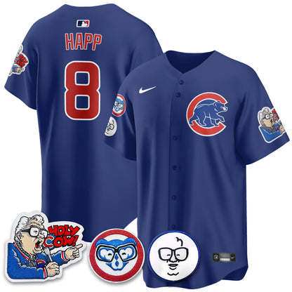 Chicago Cubs Limited Jersey - Harry Caray "Holy Cow" Patch - All Stitched