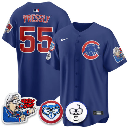 Chicago Cubs Limited Jersey - Harry Caray "Holy Cow" Patch - All Stitched