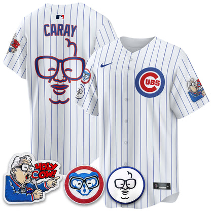 Chicago Cubs Limited Jersey - Harry Caray "Holy Cow" Patch - All Stitched