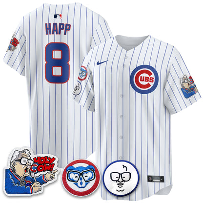 Chicago Cubs Limited Jersey - Harry Caray "Holy Cow" Patch - All Stitched