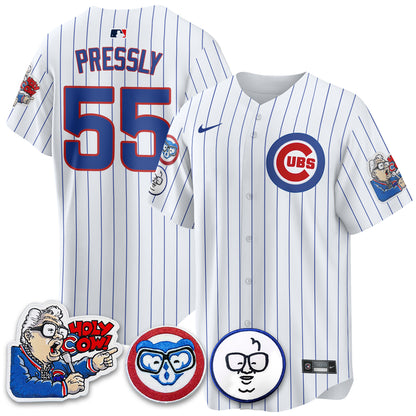 Chicago Cubs Limited Jersey - Harry Caray "Holy Cow" Patch - All Stitched