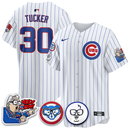 Chicago Cubs Limited Jersey - Harry Caray "Holy Cow" Patch - All Stitched