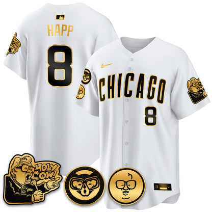 Chicago Cubs Limited Jersey - Harry Caray "Holy Cow" Patch - All Stitched