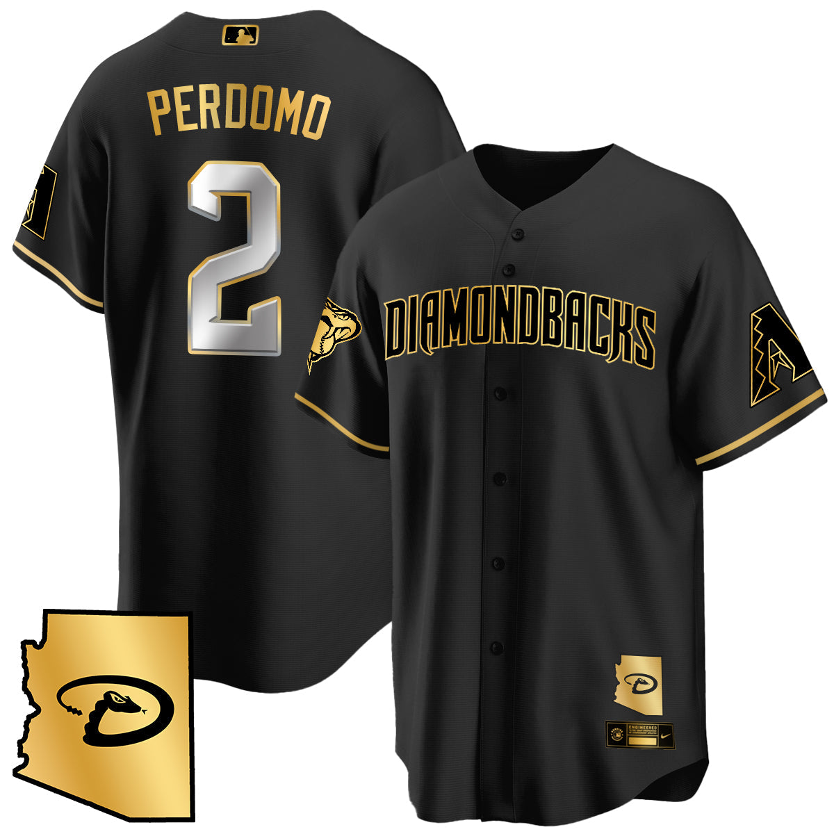 Arizona Diamondbacks Black Alternate Limited Jersey - All Stitched