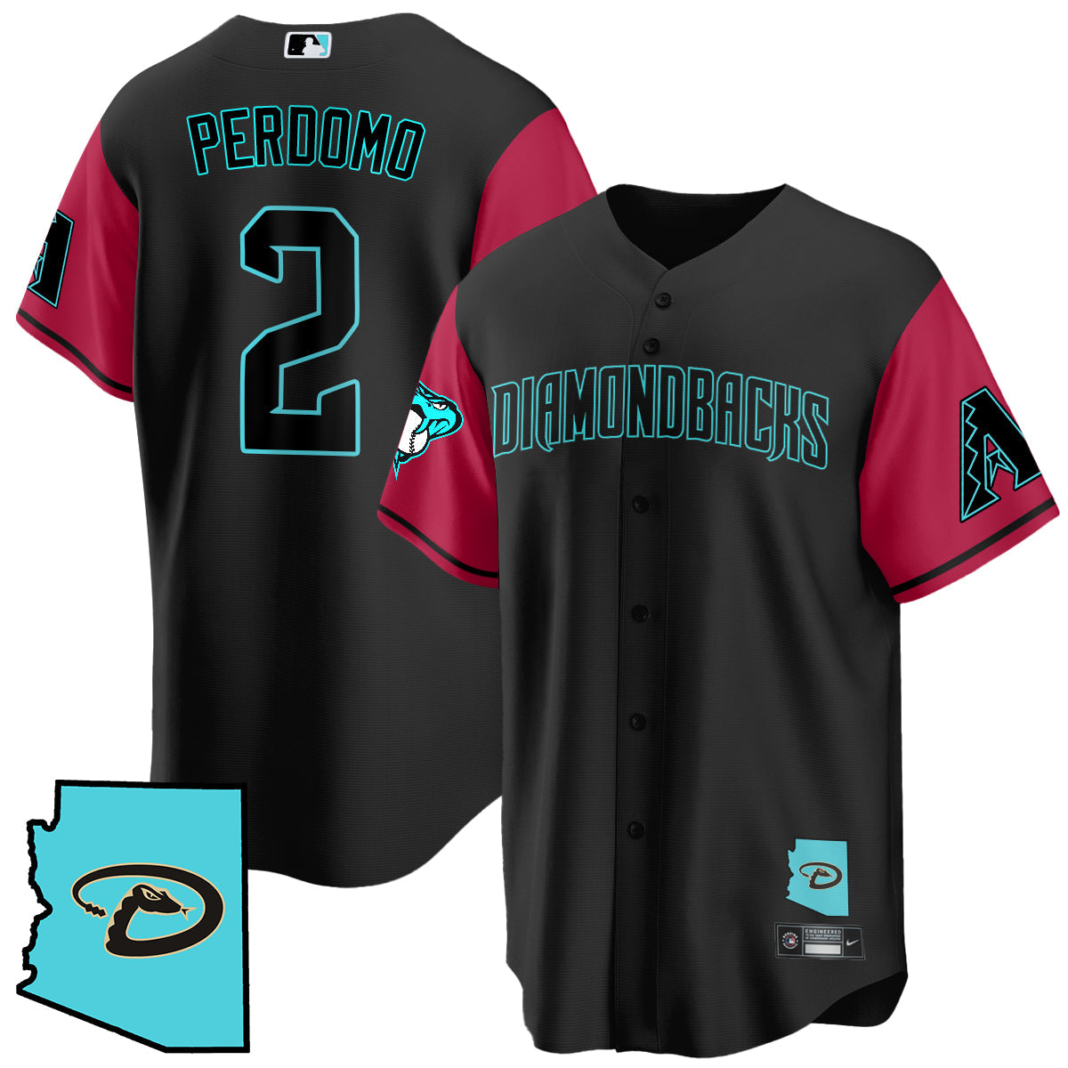 Arizona Diamondbacks Black Alternate Limited Jersey - All Stitched