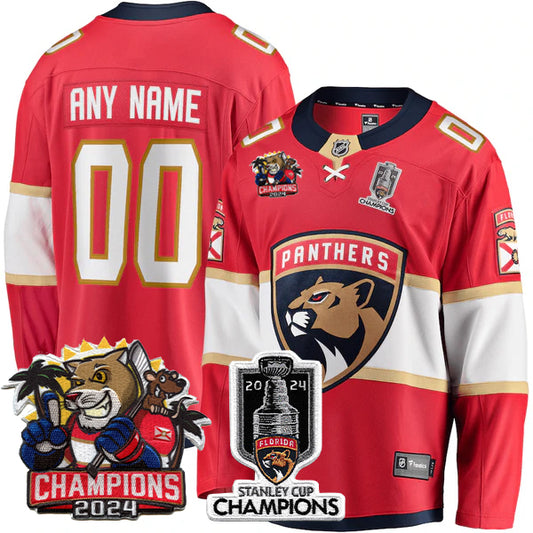 Custom Florida Panthers 2024 Stanley Cup Champions Jersey - All Stitched