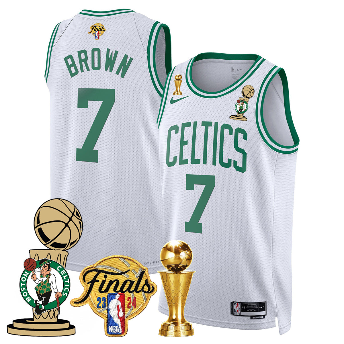 Celtics 2023-24 World Champions Jersey - All Stitched