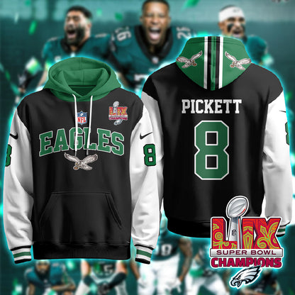 Philadelphia Eagles Super Bowl LIX Champions Hoodie - All Stitched