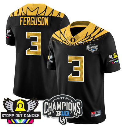 Oregon Alternate 2024 Big Ten Champions Jersey V2 - All Stitched