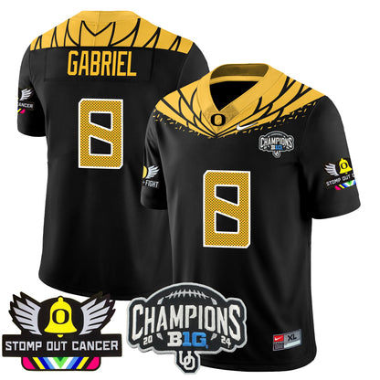 Oregon Alternate 2024 Big Ten Champions Jersey V2 - All Stitched