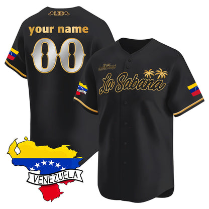 Venezuela 2024 Baseball Limited Custom Jersey L21 - La Sabana - Stitched