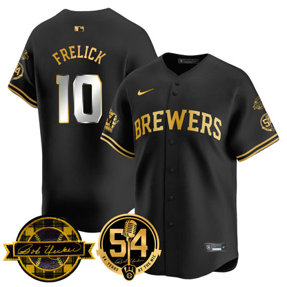 Milwaukee Brewers Jersey - Bob Uecker, 54 Seasons for Brewers Jersey - All Stitched