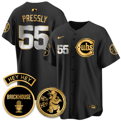 Chicago Cubs Limited Jersey - Jack Brickhouse "Hey Hey" Patch - All Stitched
