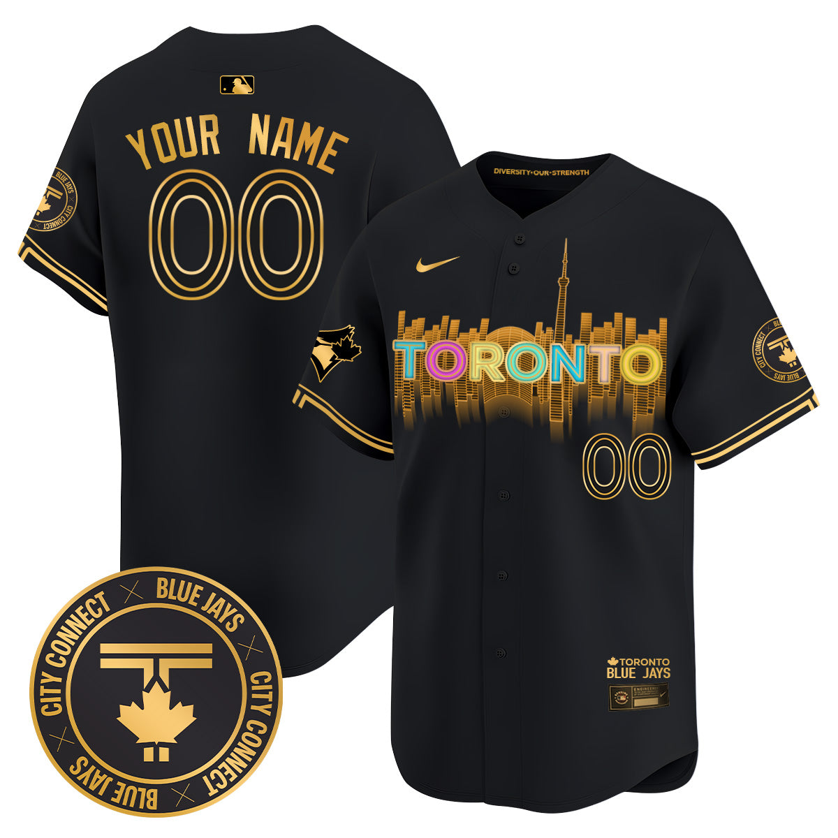 TB Jays City Connect Limited 2024 Custom Jersey TLA - All Stitched