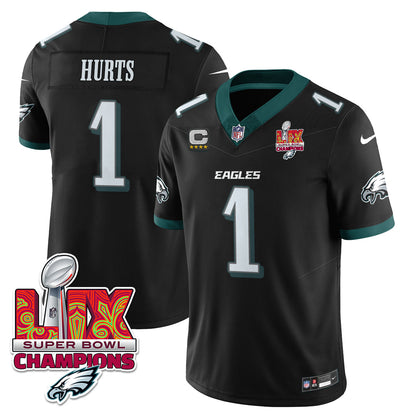 Philadelphia Eagles Super Bowl LIX Champions Gold Vapor Limited Jersey - All Stitched