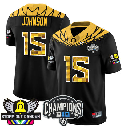 Oregon Alternate 2024 Big Ten Champions Jersey V2 - All Stitched