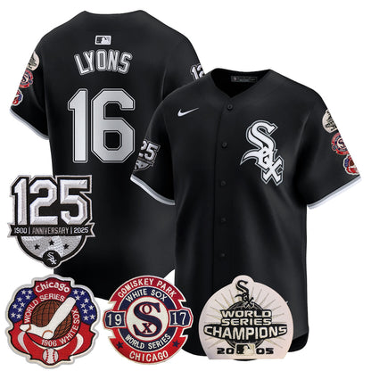 Chicago White Sox 125th Anniversary - World Series Champions Jersey - All Stitched