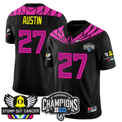 Oregon Alternate 2024 Big Ten Champions Jersey V2 - All Stitched