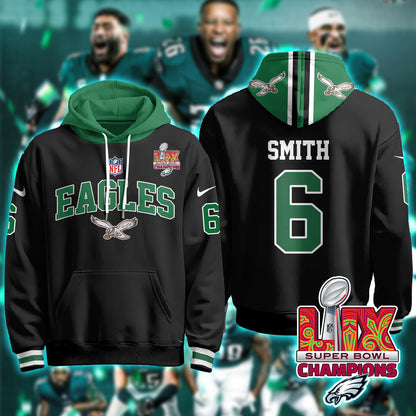 Philadelphia Eagles Super Bowl LIX Champions Hoodie - All Stitched