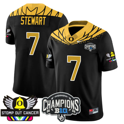 Oregon Alternate 2024 Big Ten Champions Jersey V2 - All Stitched