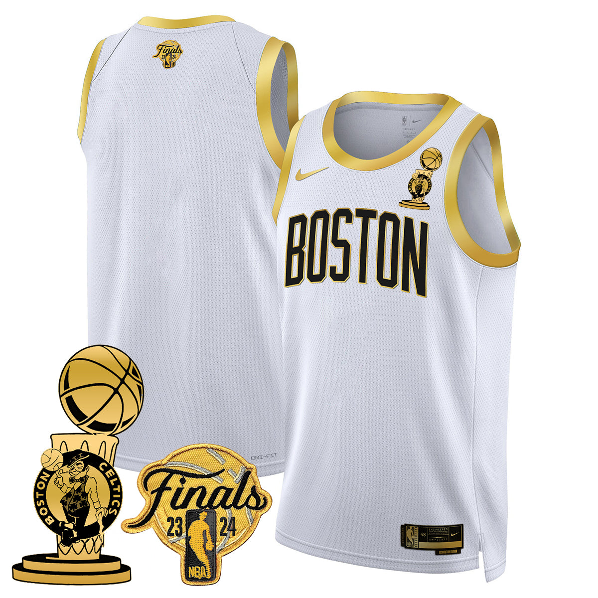 Celtics 2023-24 World Champions Jersey - All Stitched