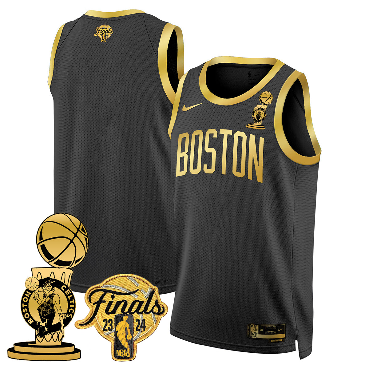 Celtics 2023-24 World Champions Jersey - All Stitched