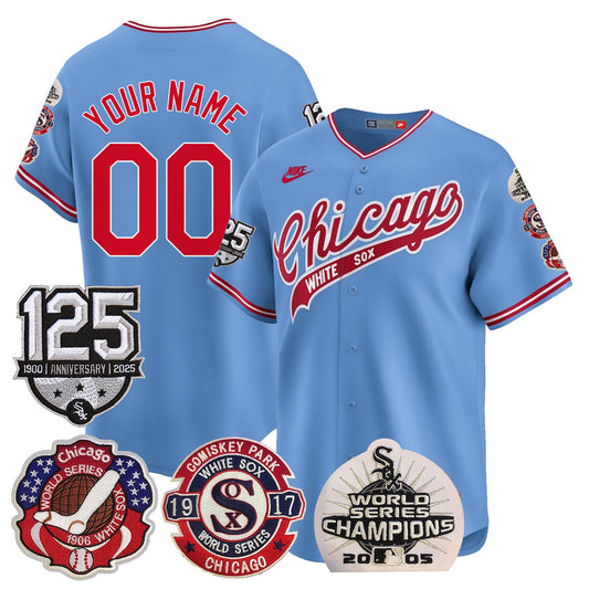 Chicago White Sox 125th Anniversary - World Series Champions Custom Jersey - All Stitched