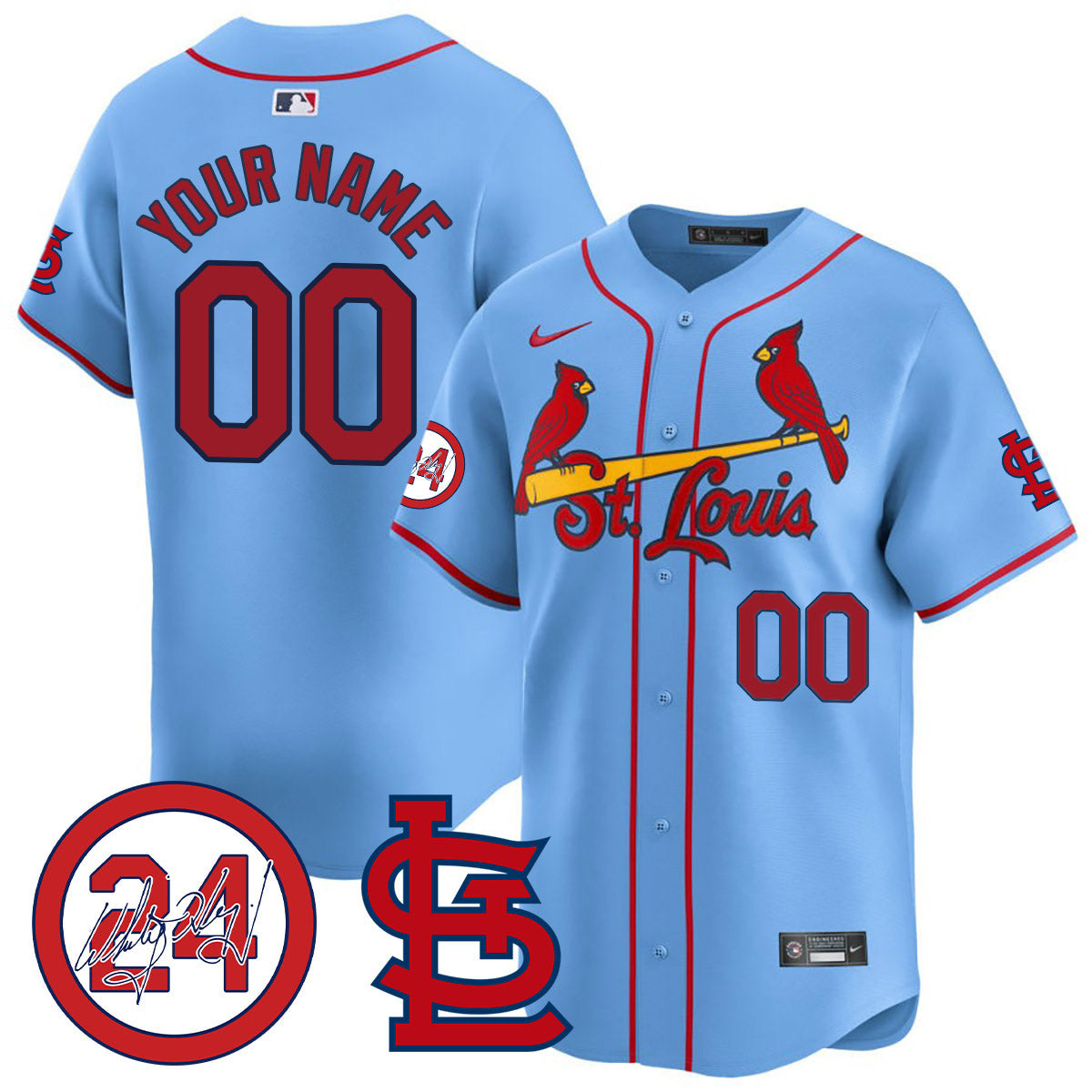 Cardinals 2024 Custom Jersey TLA - All Stitched