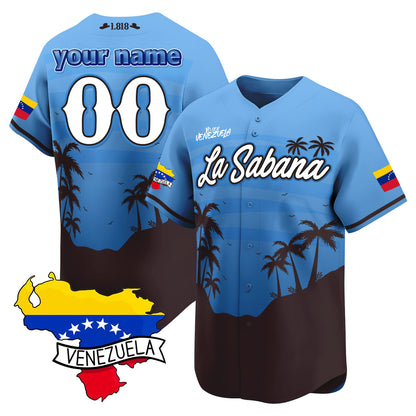 Venezuela 2024 Baseball Limited Custom Jersey L21 - La Sabana - Stitched