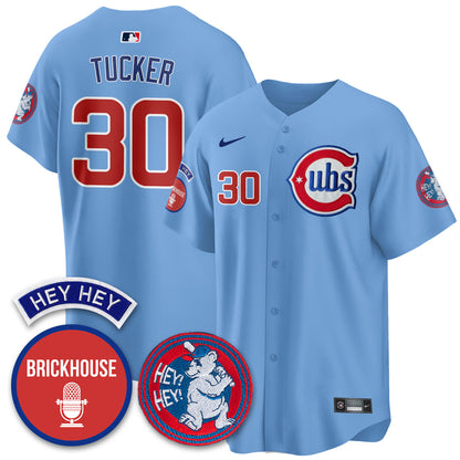 Chicago Cubs Limited Jersey - Jack Brickhouse "Hey Hey" Patch - All Stitched