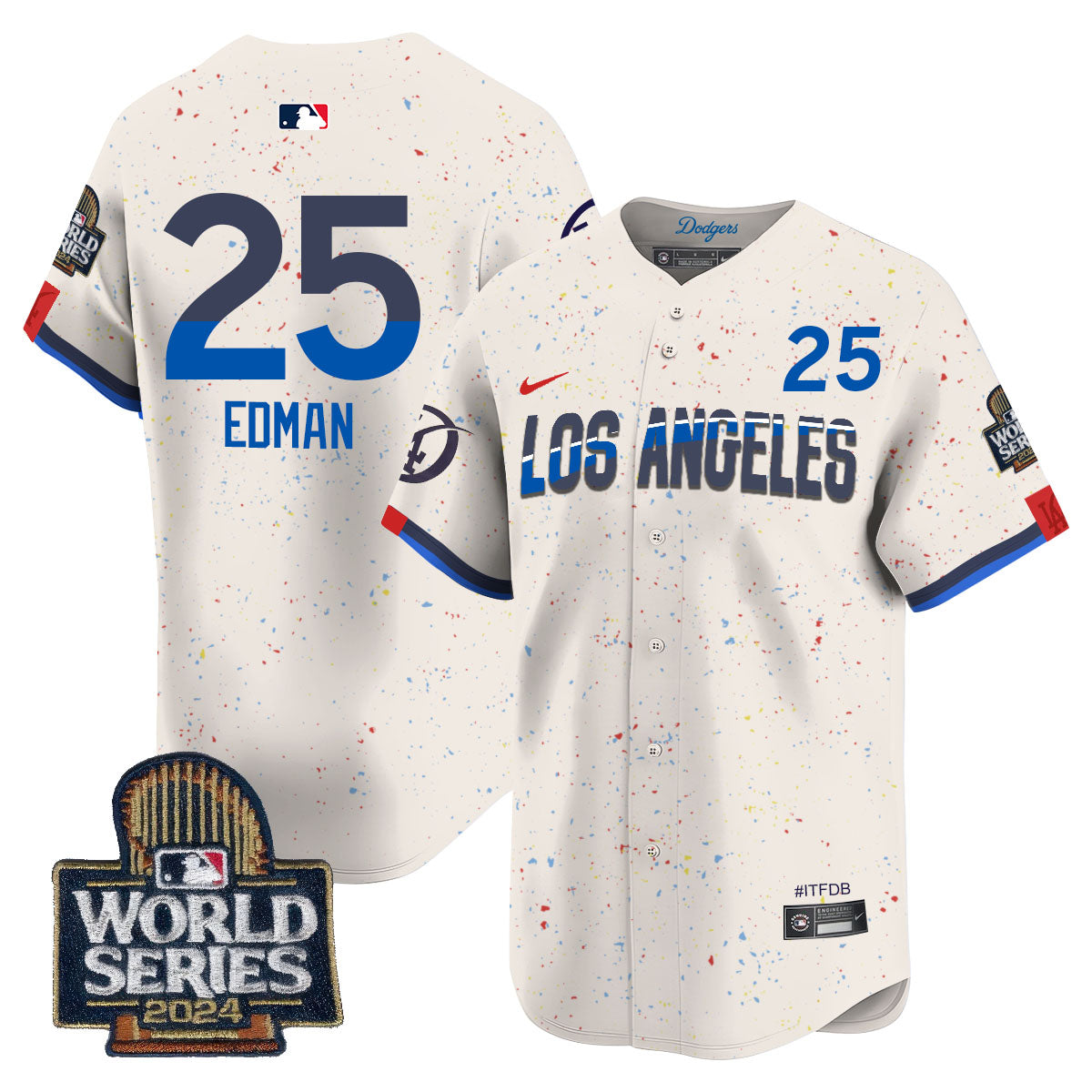 Los Angeles Dodgers World Series 2024 Jersey - All Stitched