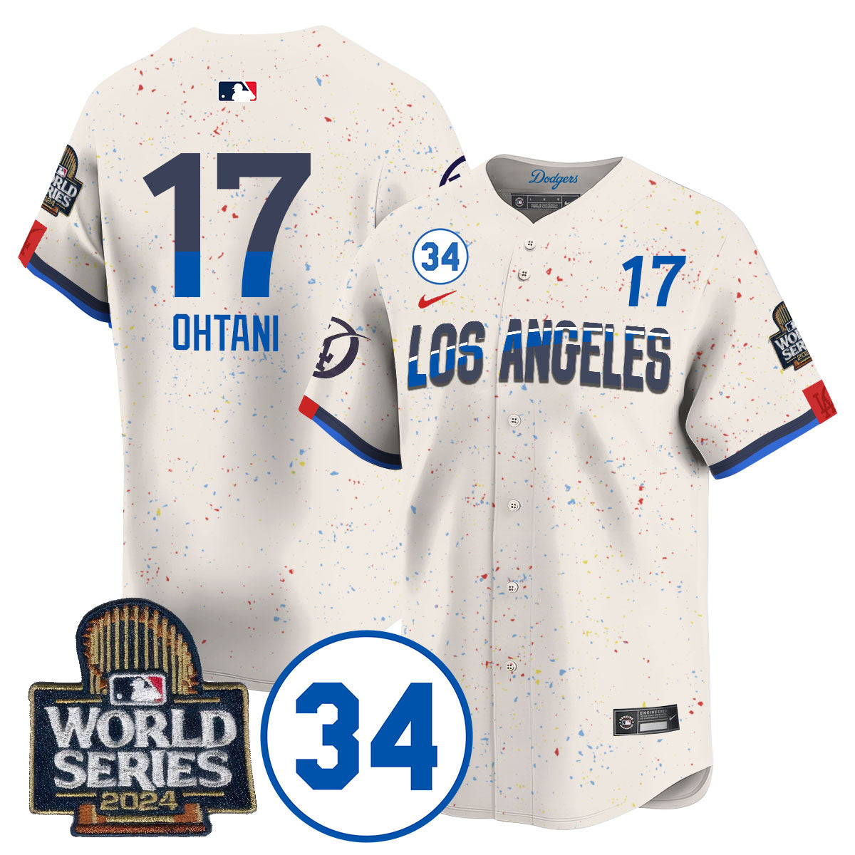 Dodgers World Series - Fernando Valenzuela Memorial Jersey - All Stitched